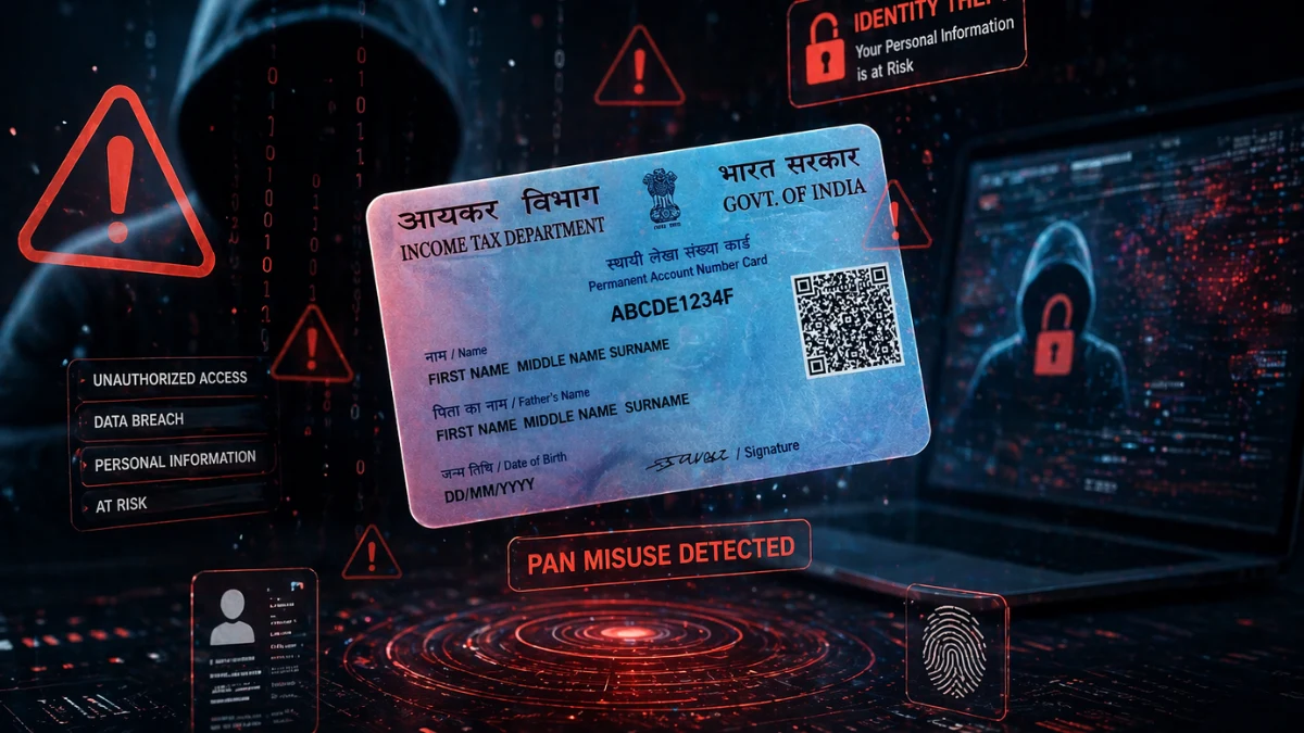 PAN card misuse and identity theft warning concept