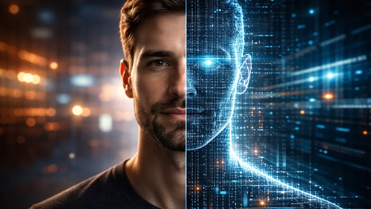 Rise of Digital Identity showing contrast between real identity and digital avatar