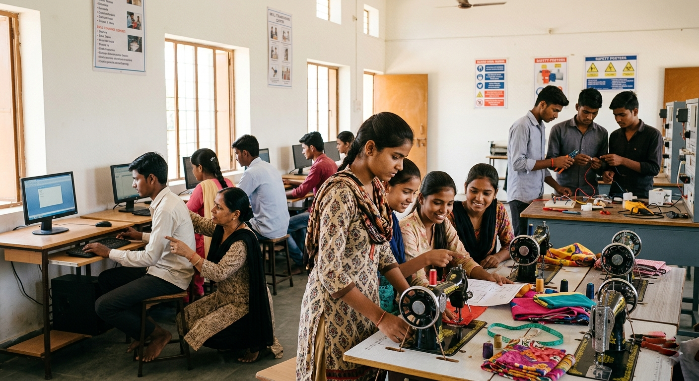 Skill India success rate analysis showing youth training and employment challenges in India