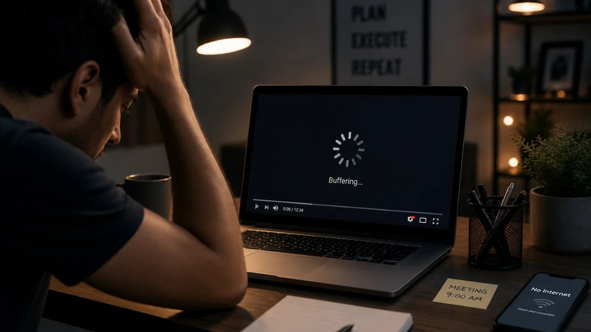 slow internet buffering video problem at home