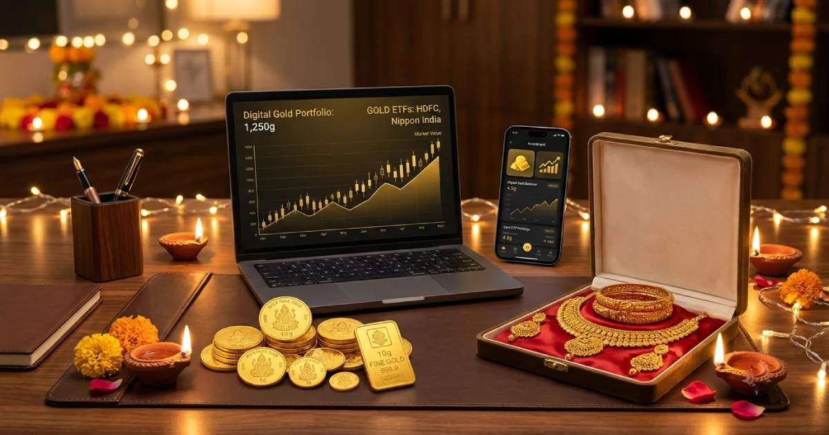 Digital Gold vs Gold ETF vs Coins vs Jewellery: Which Makes Sense This Dhanteras?