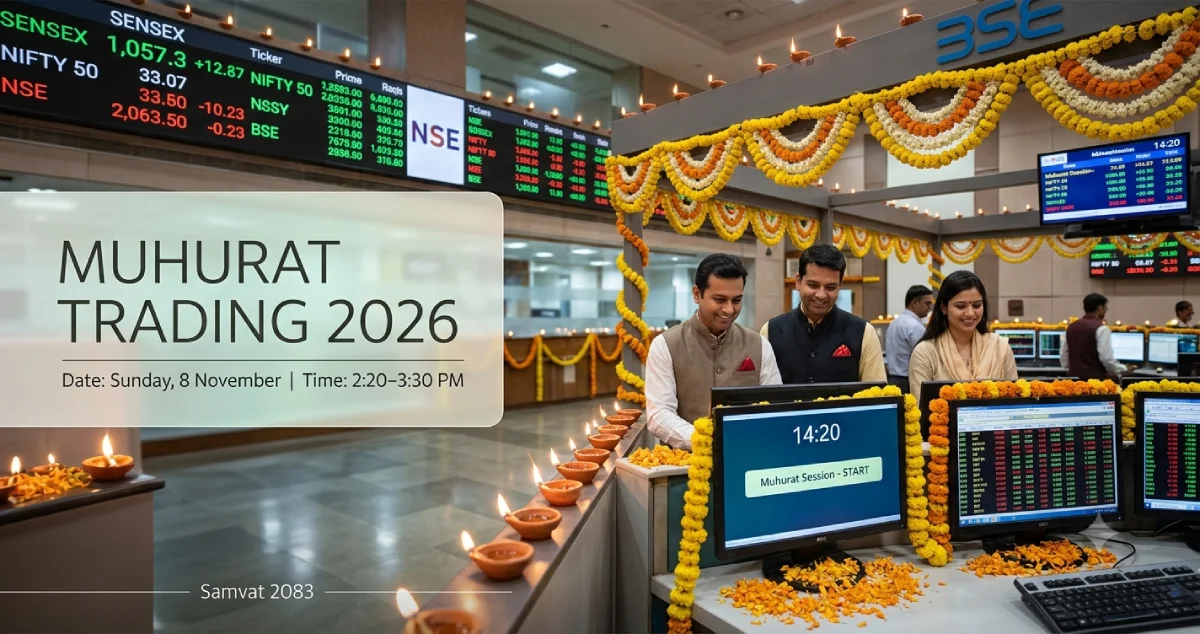 Muhurat Trading 2026: Date, Time (2:20–3:30 PM) Explained
