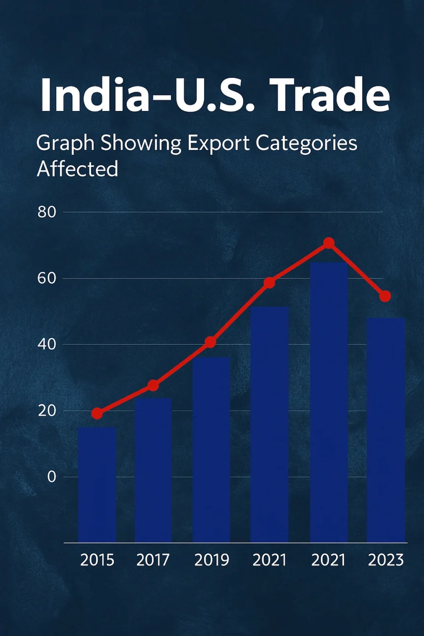 India-U.S. Trade Graph Showing Export Categories Affected