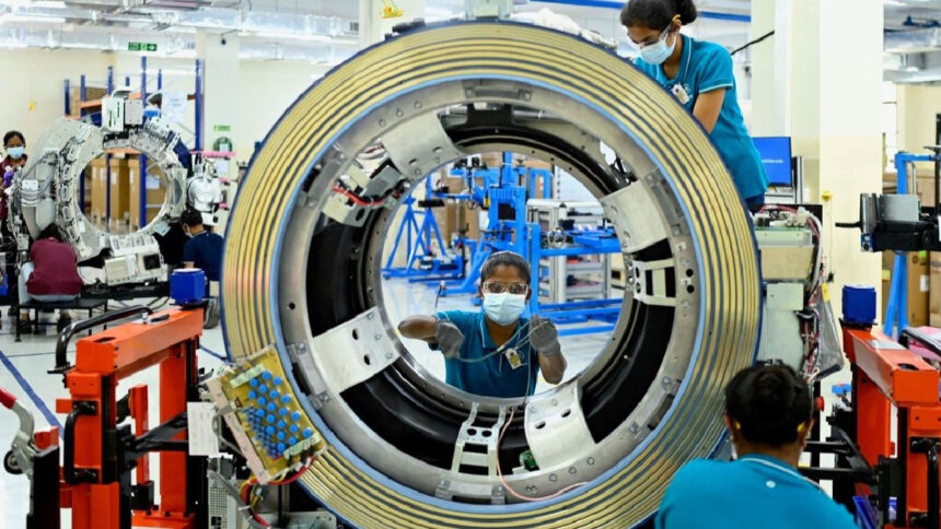 Modern manufacturing plant in India with automated assembly line