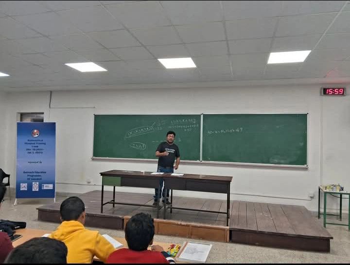 Indian Olympiad training session at HBCSE with mentors and students