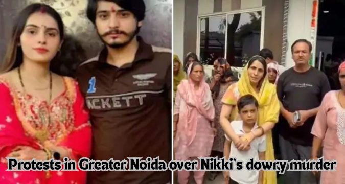 Protests in Greater Noida over Nikki’s dowry murder