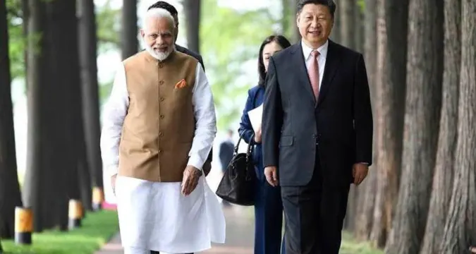 PM Modi with Xi Jinping at SCO Summit 2025 in Tianjin during bilateral talks