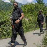 Indian Army personnel during Operation Akhal in Kulgam forest