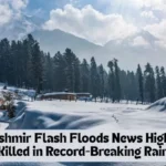 Aerial view of submerged villages during Jammu Kashmir flash floods 2025