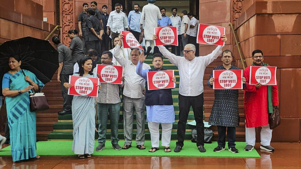 Opposition protest in Parliament over electoral roll revision