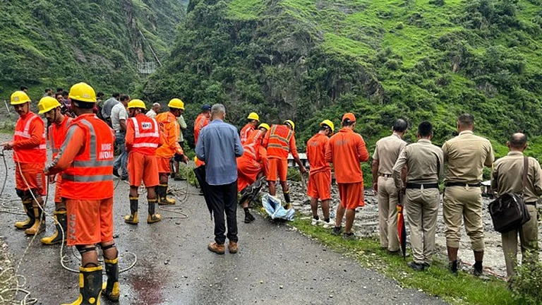 Rescue teams in action after Uttarkashi cloudburst