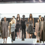 Runway model at Milan Fashion Week wearing Indian-inspired fashion without cultural credit