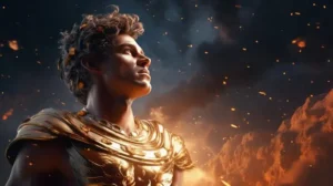 AI-generated avatar of Hindu god in futuristic style