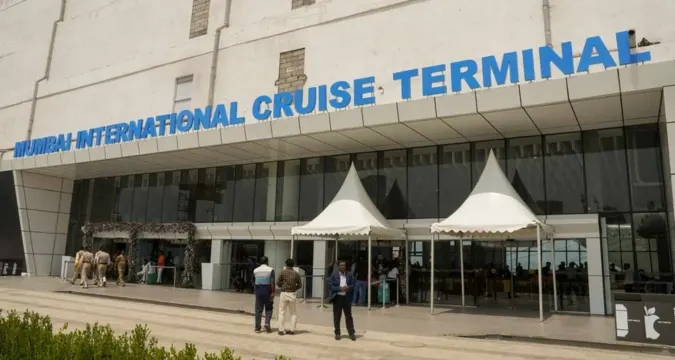 Aerial view of state-of-the-art Mumbai International Cruise Terminal India