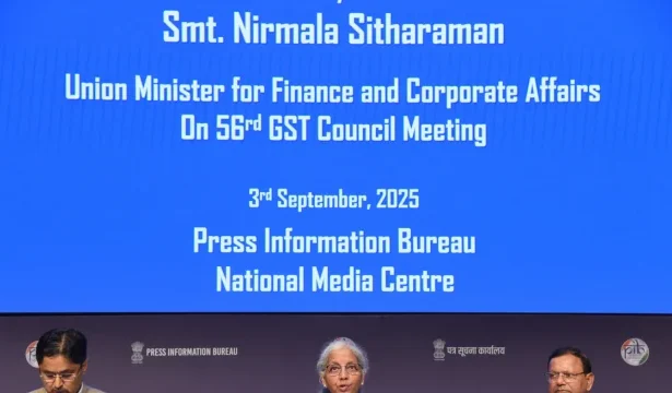 Finance Minister Nirmala Sitharaman announcing GST Council reforms September 2025