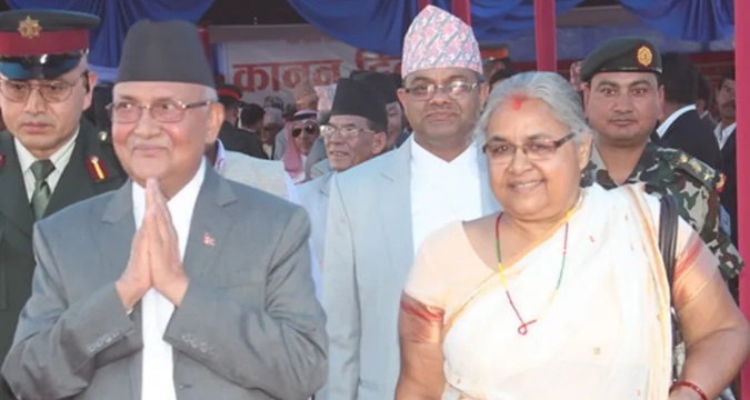 Former Chief Justice Sushila Karki during her autobiography launch in Kathmandu