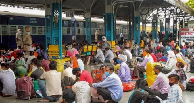 Patiala railway station commuters awaiting trains