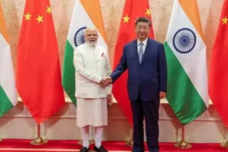 Prime Minister Narendra Modi and Chinese President Xi Jinping meet at SCO Summit 2025 in Tianjin to discuss India–China relations