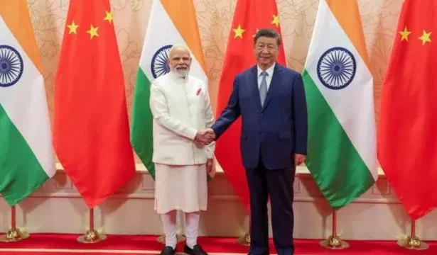 Prime Minister Narendra Modi and Chinese President Xi Jinping meet at SCO Summit 2025 in Tianjin to discuss India–China relations