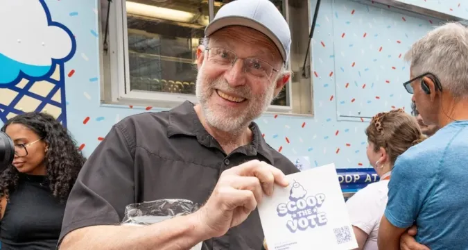 Protesters holding Ben & Jerry’s ice cream cups in support of social activism _ TVT News