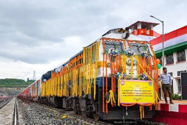 First-ever train connecting Aizawl, Mizoram, with the national railway network