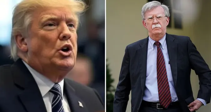 Former US National Security Adviser John Bolton speaking at an event, commenting on India–US ties