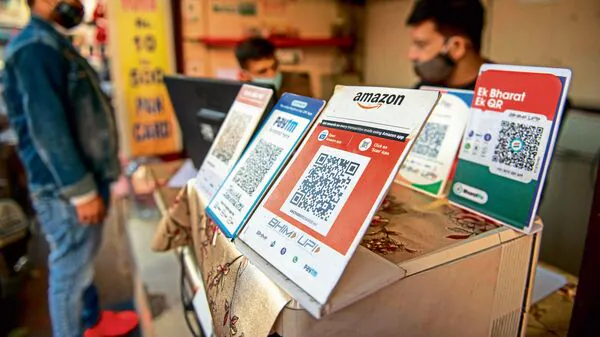 Digital India campaign visual highlighting national progress in fintech and biometric security systems