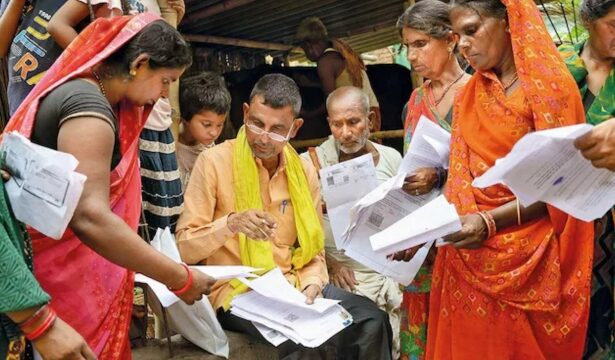 Citizens checking their names during the Special Intensive Revision 2025