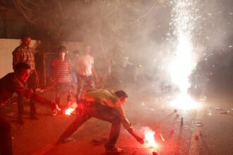 The festive sparkle comes with a hidden cost—rising smog levels after Diwali nights.