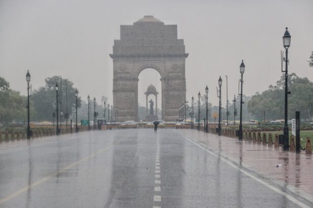 Cloud-seeding aircraft flying over Delhi skies to induce artificial rain.