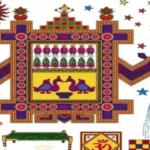 Traditional Ahoi Mata image with seven sons and stars worshipped during Ahoi Ashtami