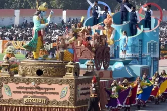 Haryana Day celebration parade in Chandigarh showcasing state culture and heritage