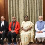 Justice Surya Kant during his swearing in ceremony attended by national leaders in New Delhi