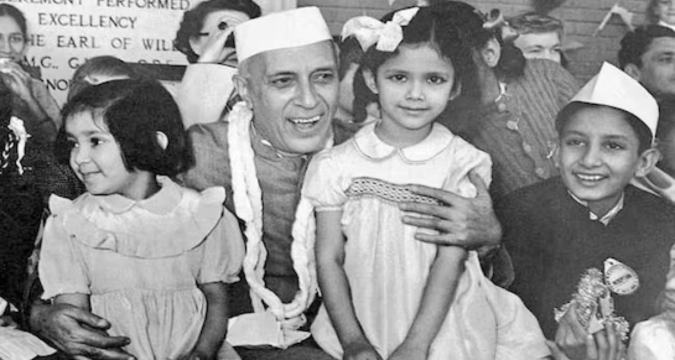 Portrait of Jawaharlal Nehru for Children’s Day feature