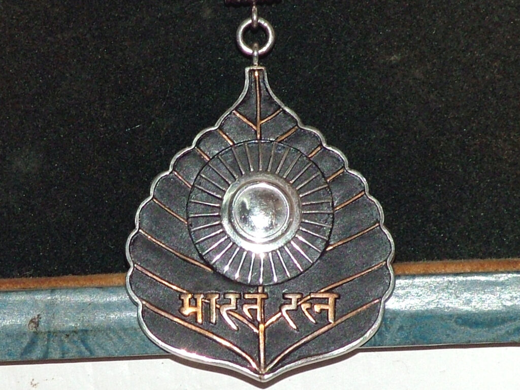 Bharat Ratna medal, India’s highest civilian award for extraordinary achievements.