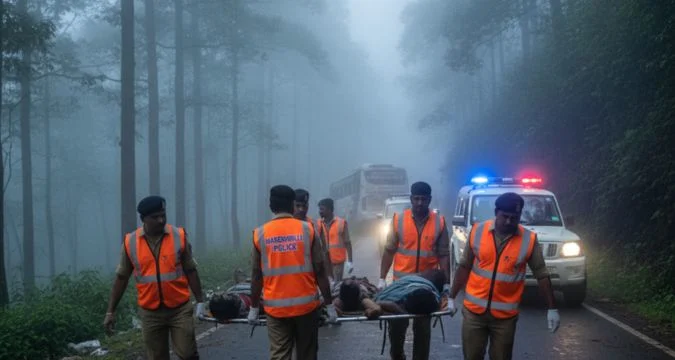 Foggy ghat road in Alluri Sitarama Raju district highlighting accident risks – latest news