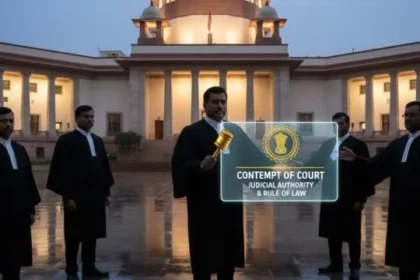 Indian courtroom showing rule of law and judicial discipline
