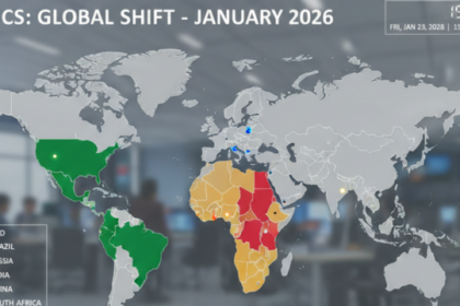 BRICS countries represented on world map