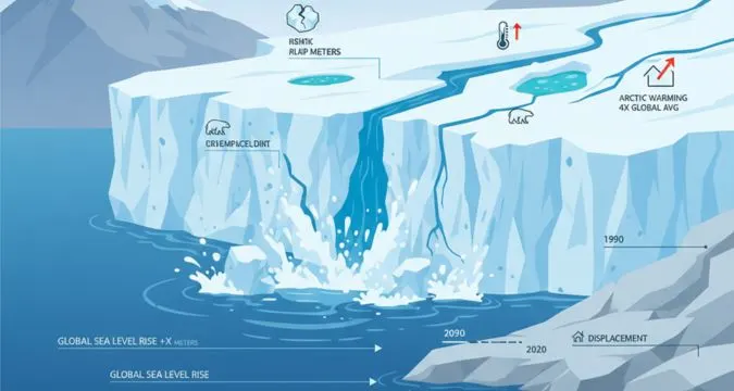 Climate change impact and ice melt in Greenland