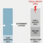 Fiscal deficit explained through government budget flow