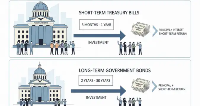 How governments borrow money through treasury bills and bonds