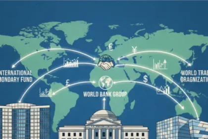 IMF World Bank WTO headquarters and global influence map