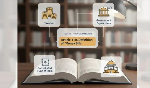 Money Bill under Article 110 of the Indian Constitution explained visually