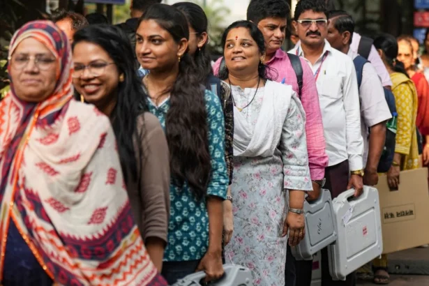 Maharashtra voters casting ballots during Maharashtra Assembly Election 2026 amid key political issues