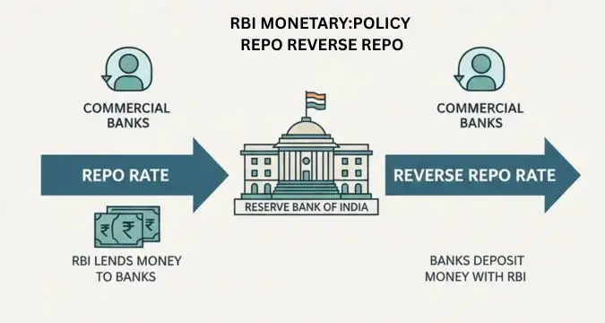 Repo rate and reverse repo rate explained with RBI liquidity flow