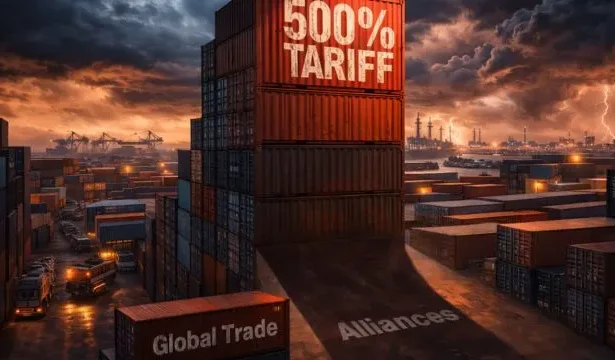 Stormy port and 500% tariff shadows