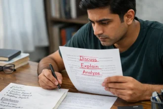 Aspirant decoding Directive Words in Government Exams discuss explain analyze on answer sheet