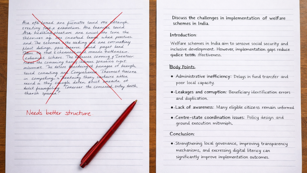 Common mistakes students make while starting answer writing for government exams