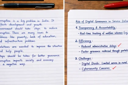 Comparison between generic answer and content-enriched structured answer in government exam