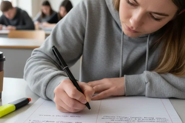 Examiner evaluating answer clarity and effective writing